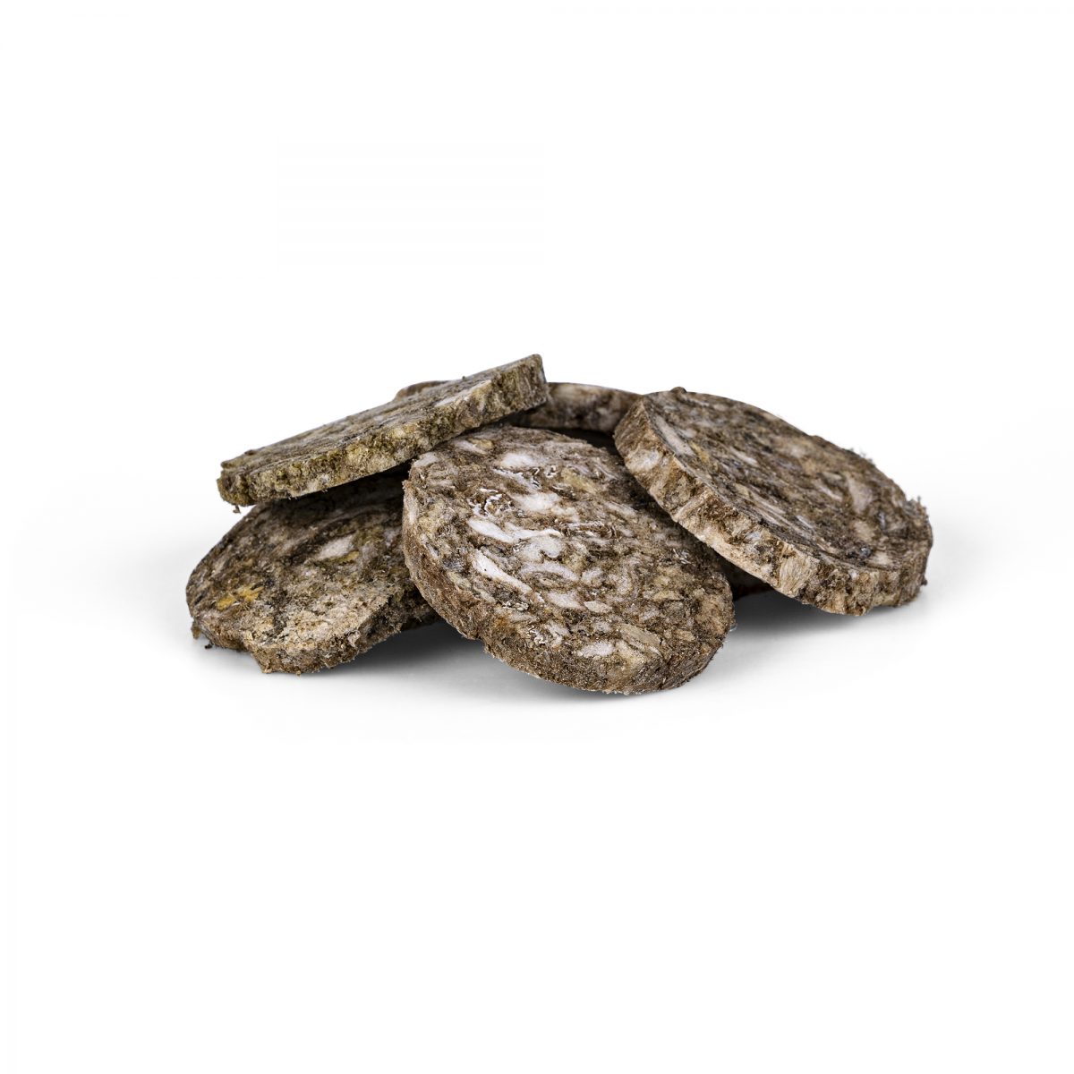 Stack Of Freeze Dried Green Tripe Rounds Stack Of Freeze Dried Green Tripe Rounds