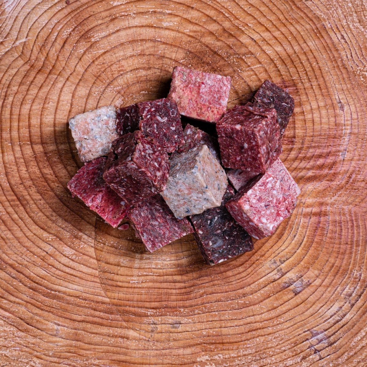 Assortment Of Different Mixed Meat Cubes Assortment Of Different Mixed Meat Cubes